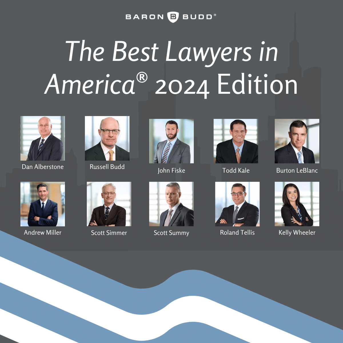 Baron & Budd, P.C. Lawyers Recognized as 2024 Best Lawyers® Award