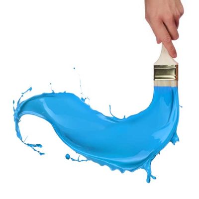 Blue Paint Stroke